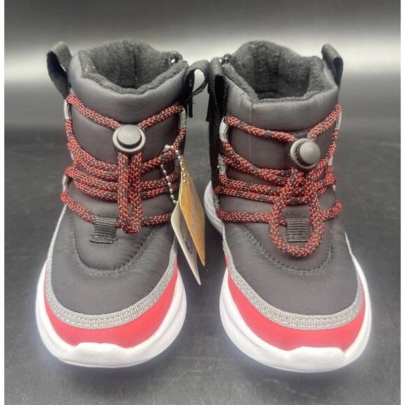 Skechers Skech-Lite Waterproof Black Red Winter Snow Boots TODDLER Sz 6 NEW - Picture 2 of 9